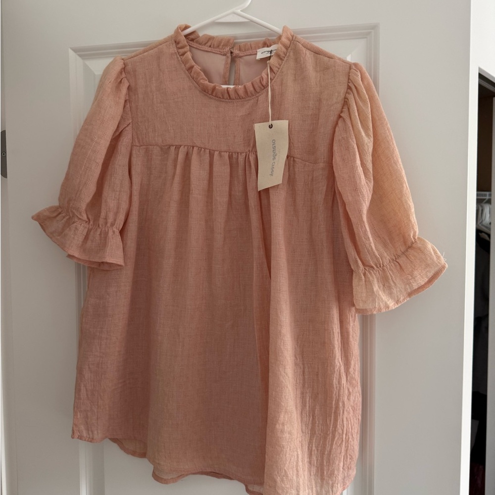 Women’s Peasant Blouse - Dusty Pink